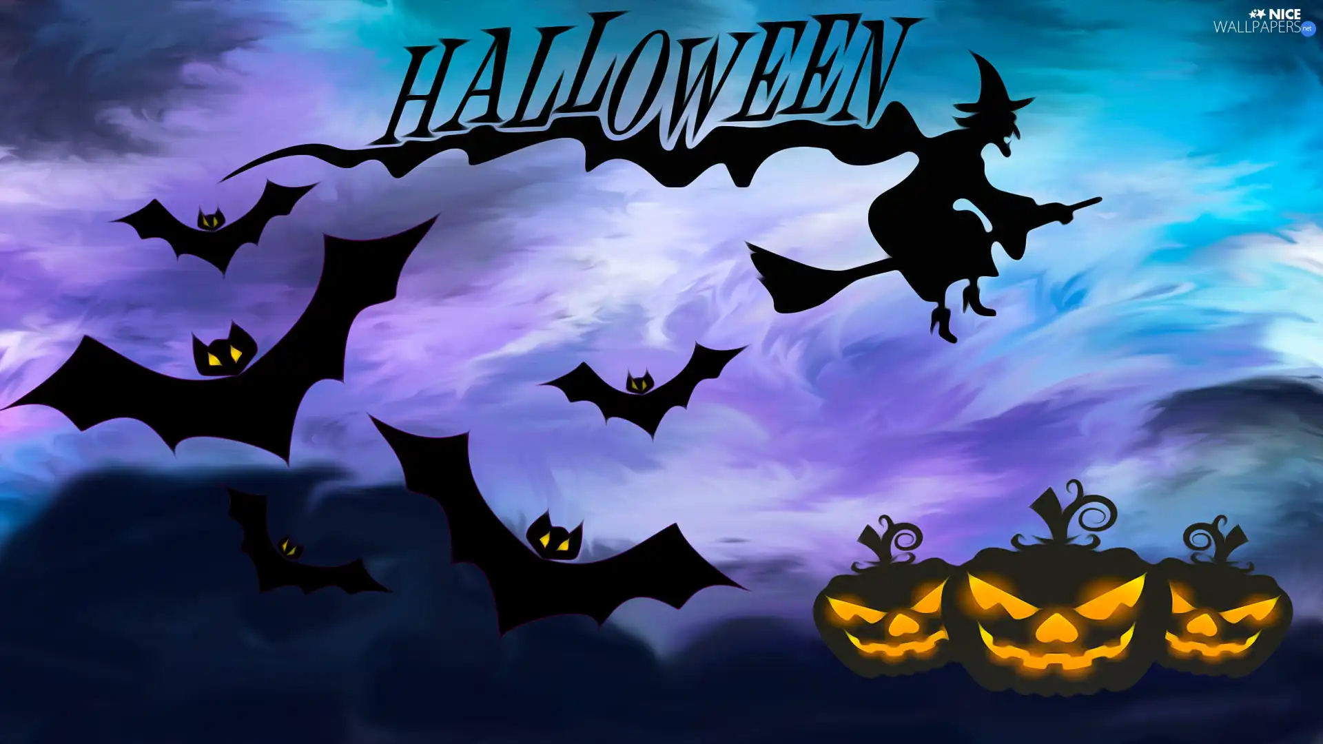 halloween, pumpkin, graphics, bats
