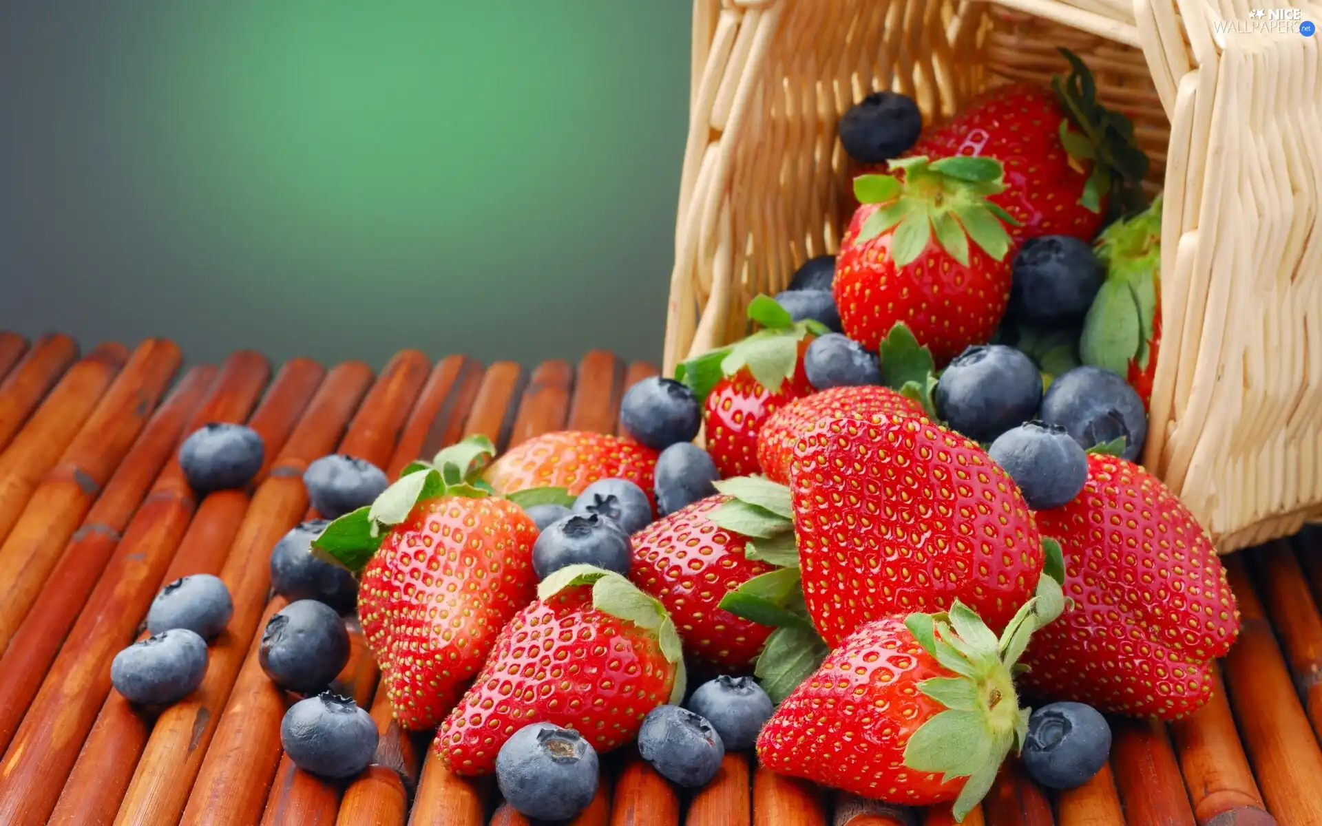 basket, strawberries, berries, full