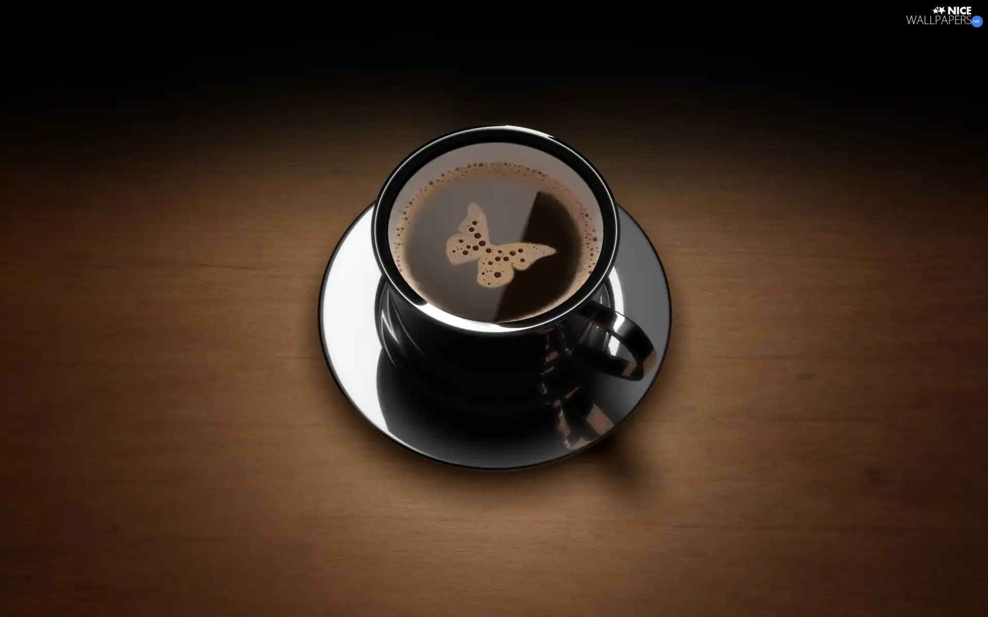 butterfly, coffee, cup