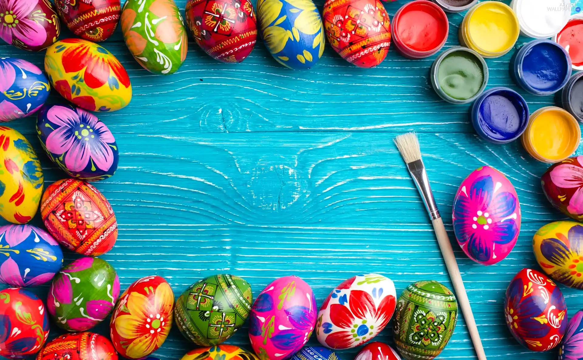 brush, color, boarding, Easter, Paints, eggs