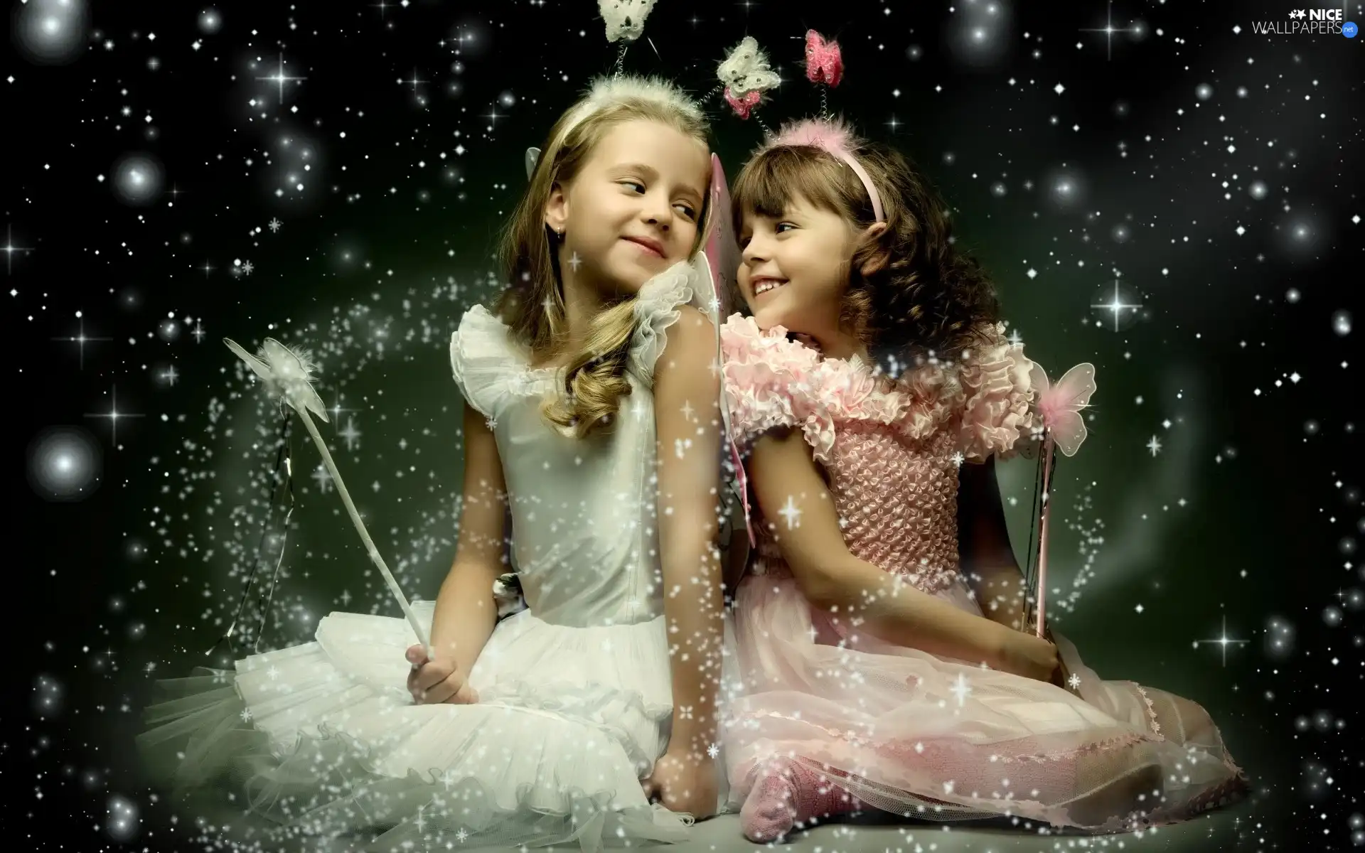 fairies, Two, girls