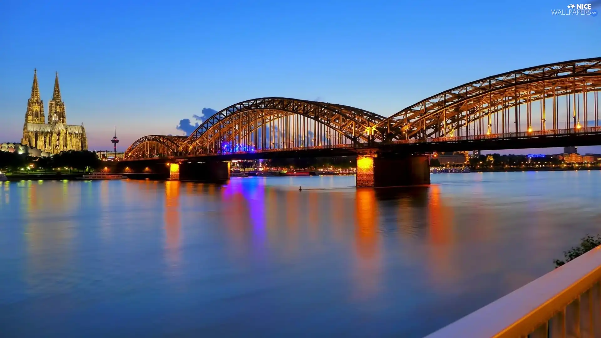 bridge, Cologne, Germany, River