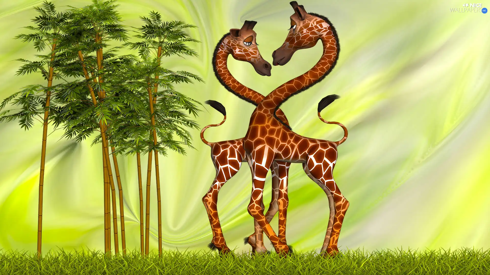 viewes, For Children, giraffe, trees, graphics