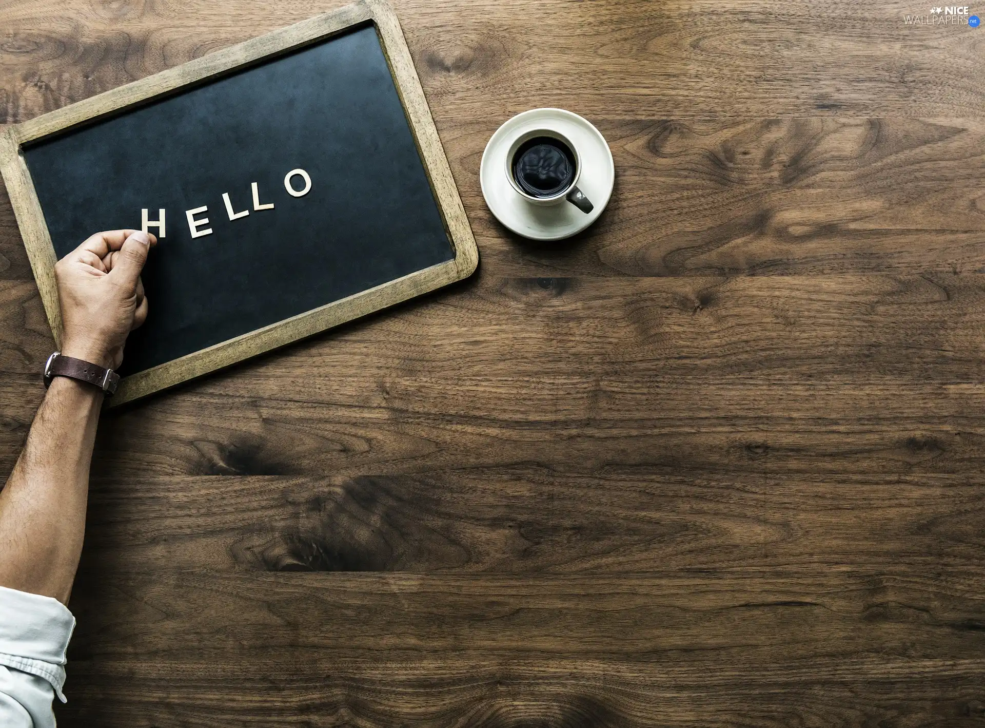 text, hello, boarding, welcome, background, plate, coffee, hand