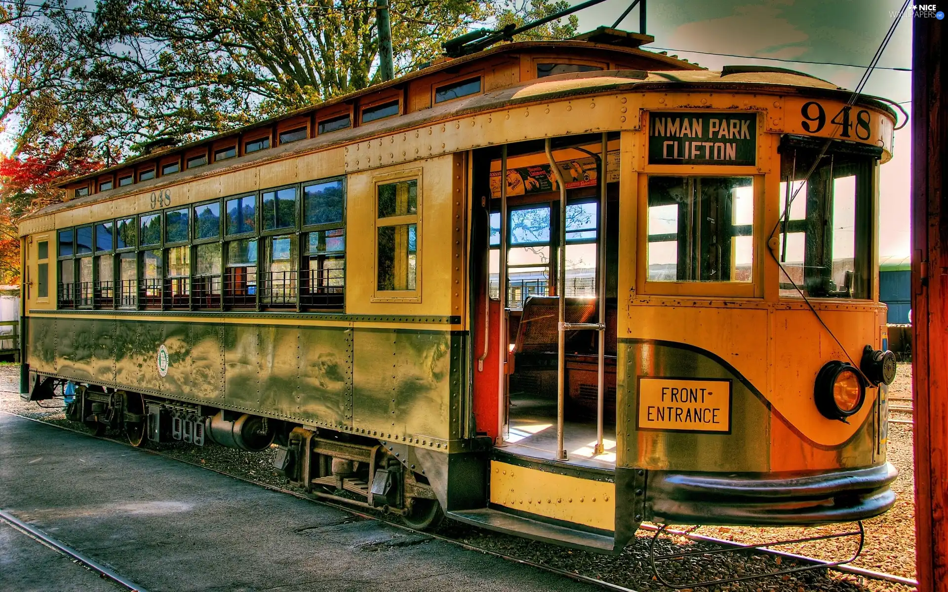 Old car, tram