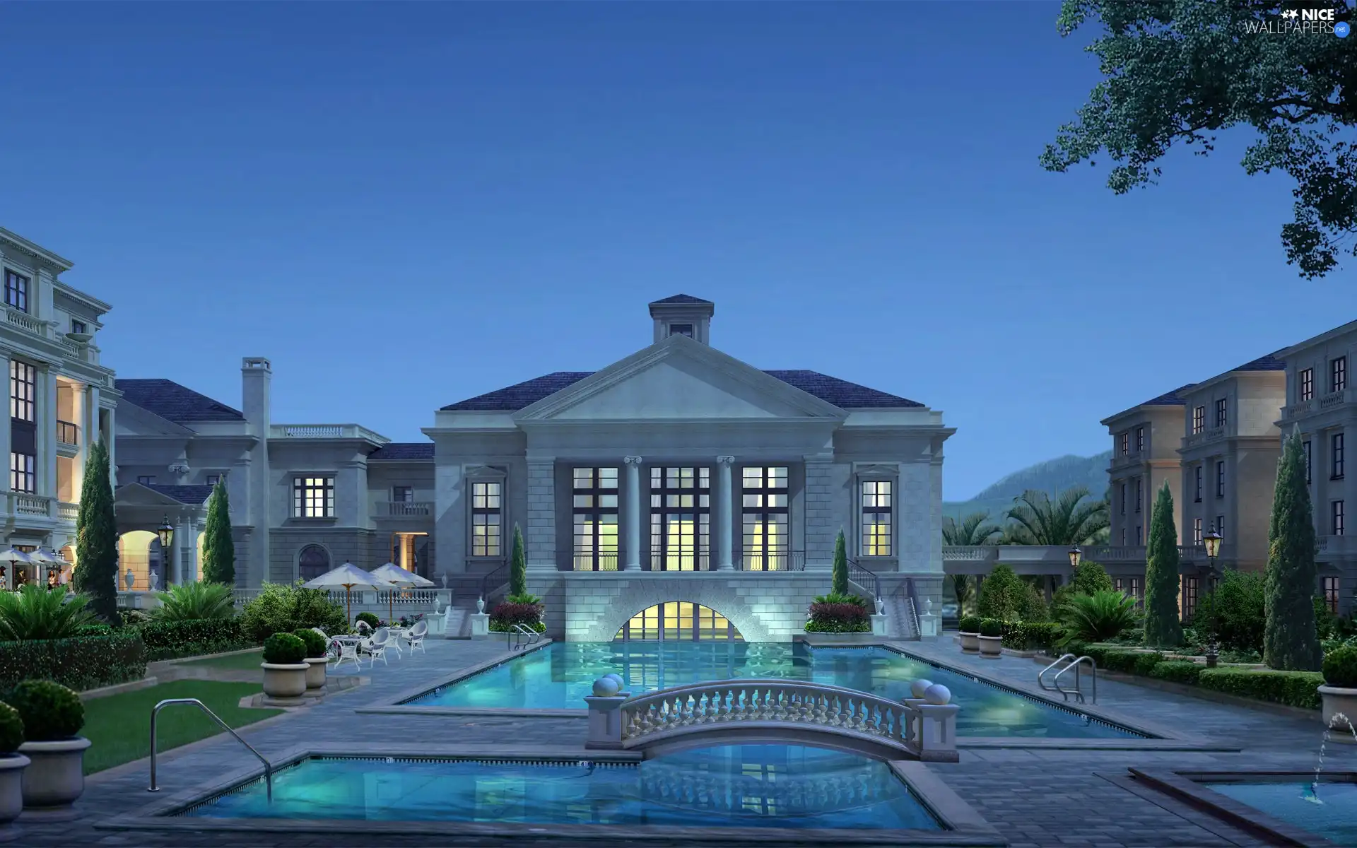 Pool, house, residence