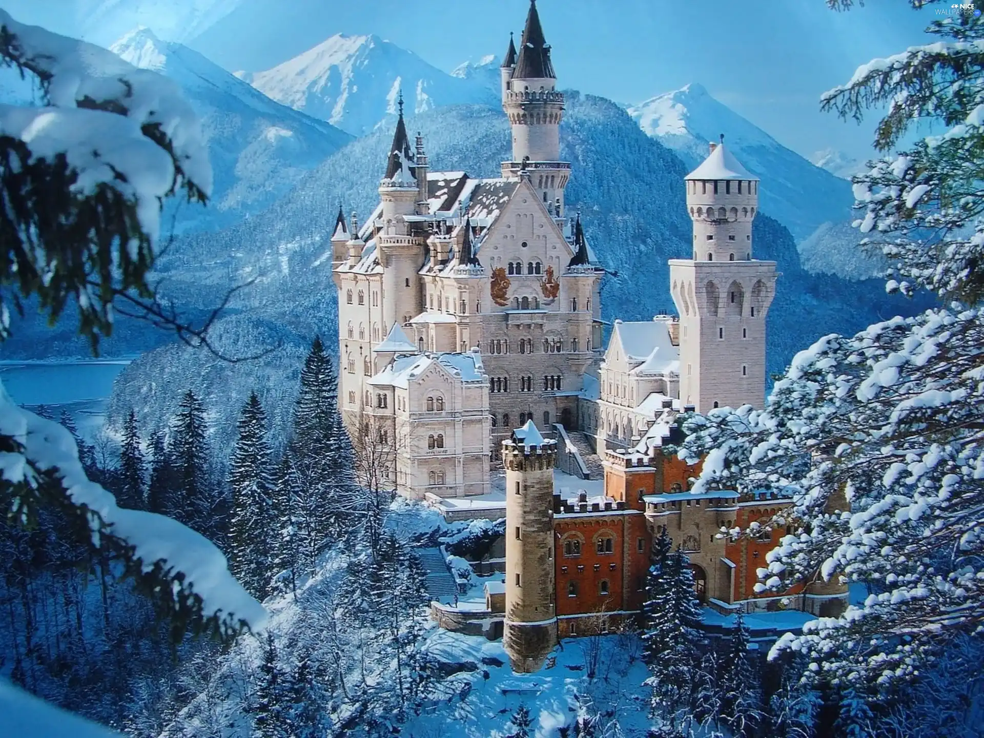 Neuschwanstein, winter, Schwangau, Germany, ##, Castle