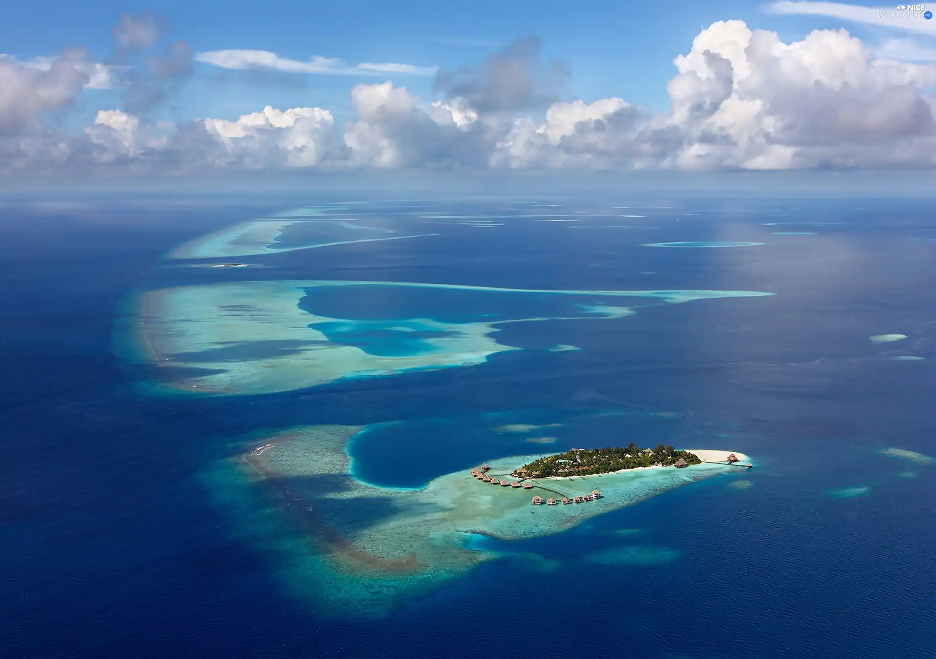 Maldives, sea, Sky, Island