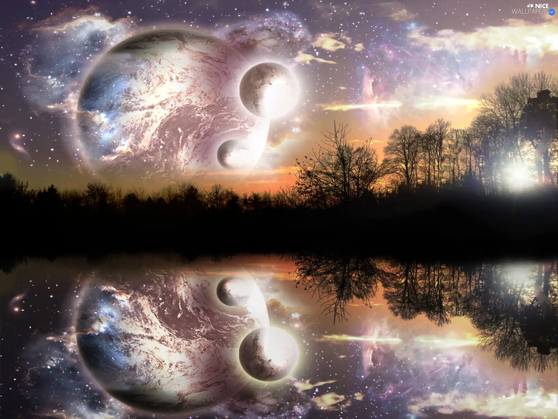 Sky, Universe, reflection