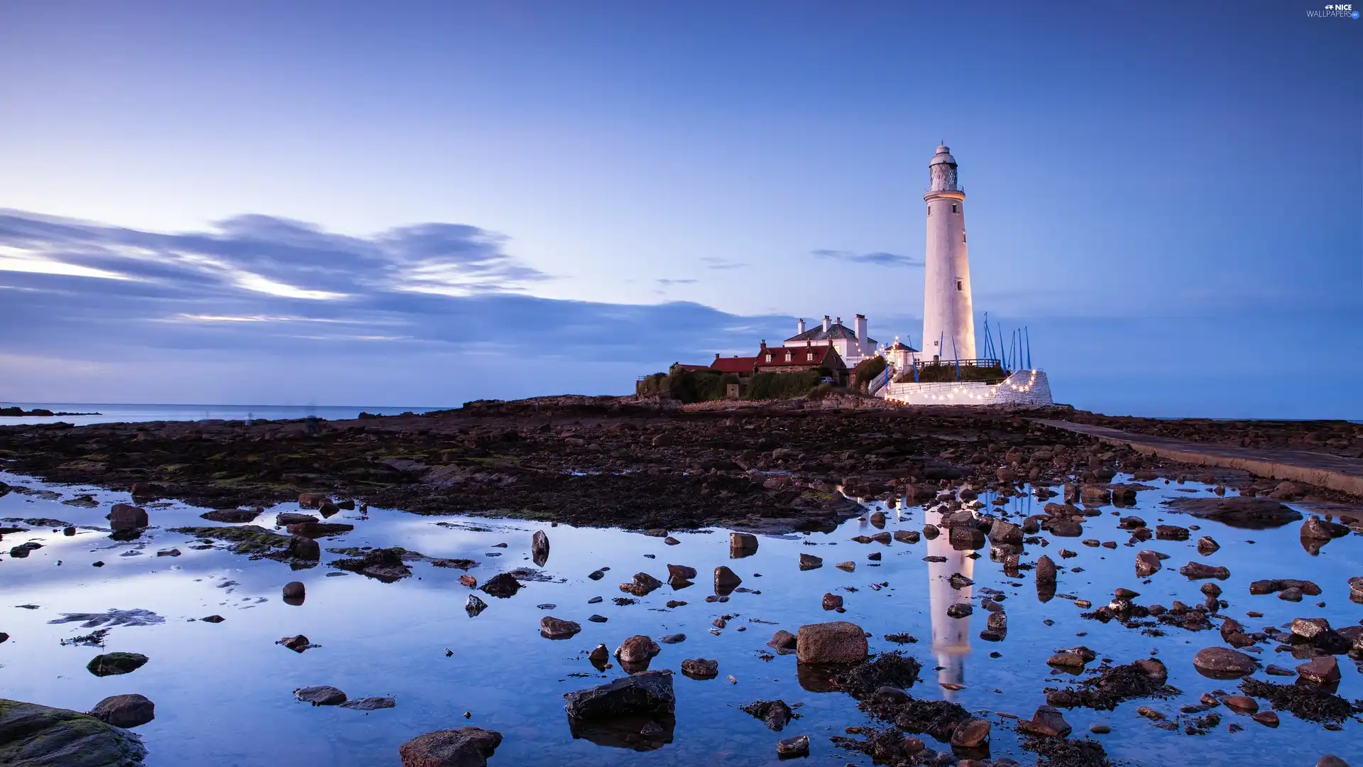Stones, Lighthouses, sea