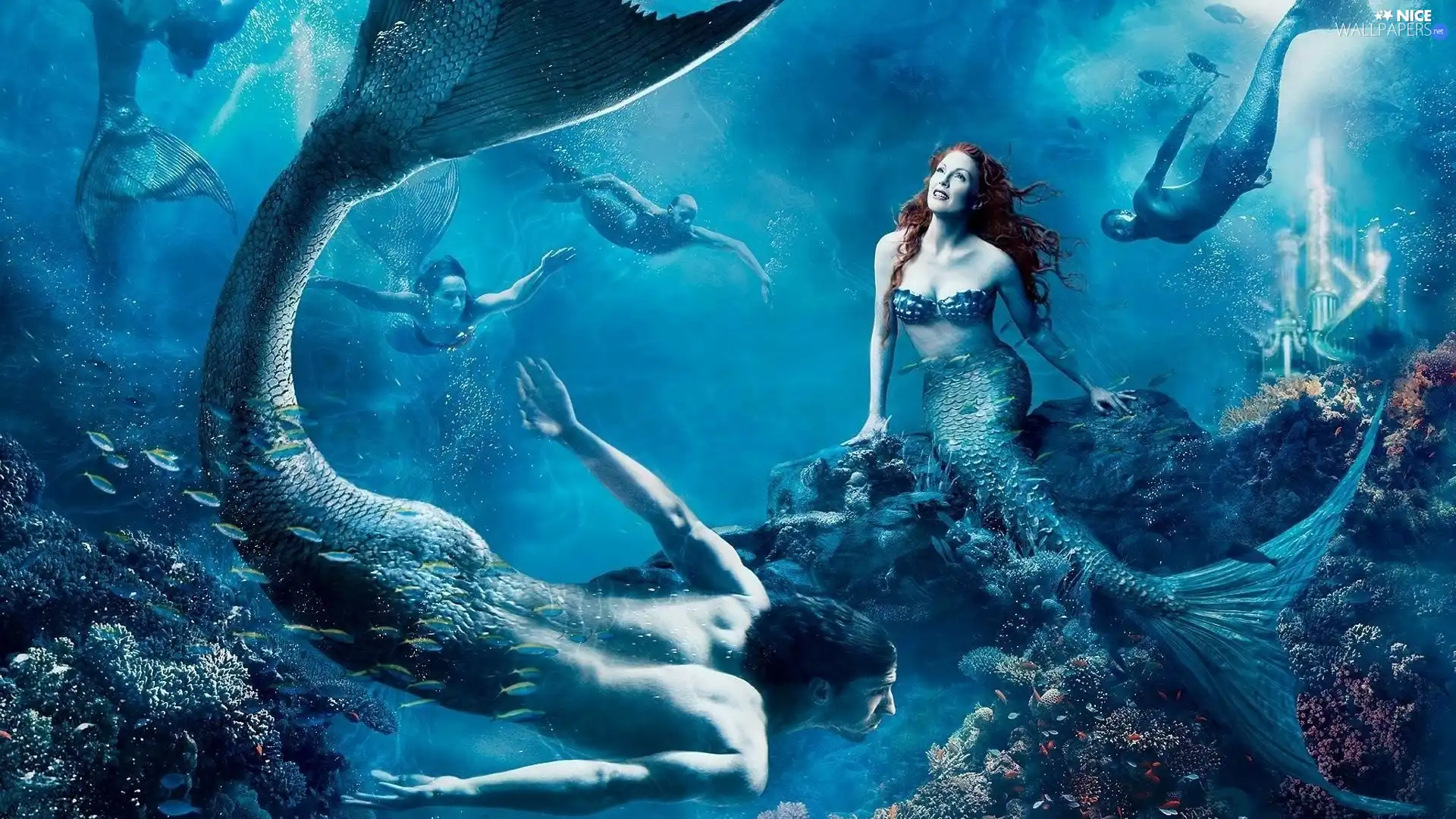 mermaid, water