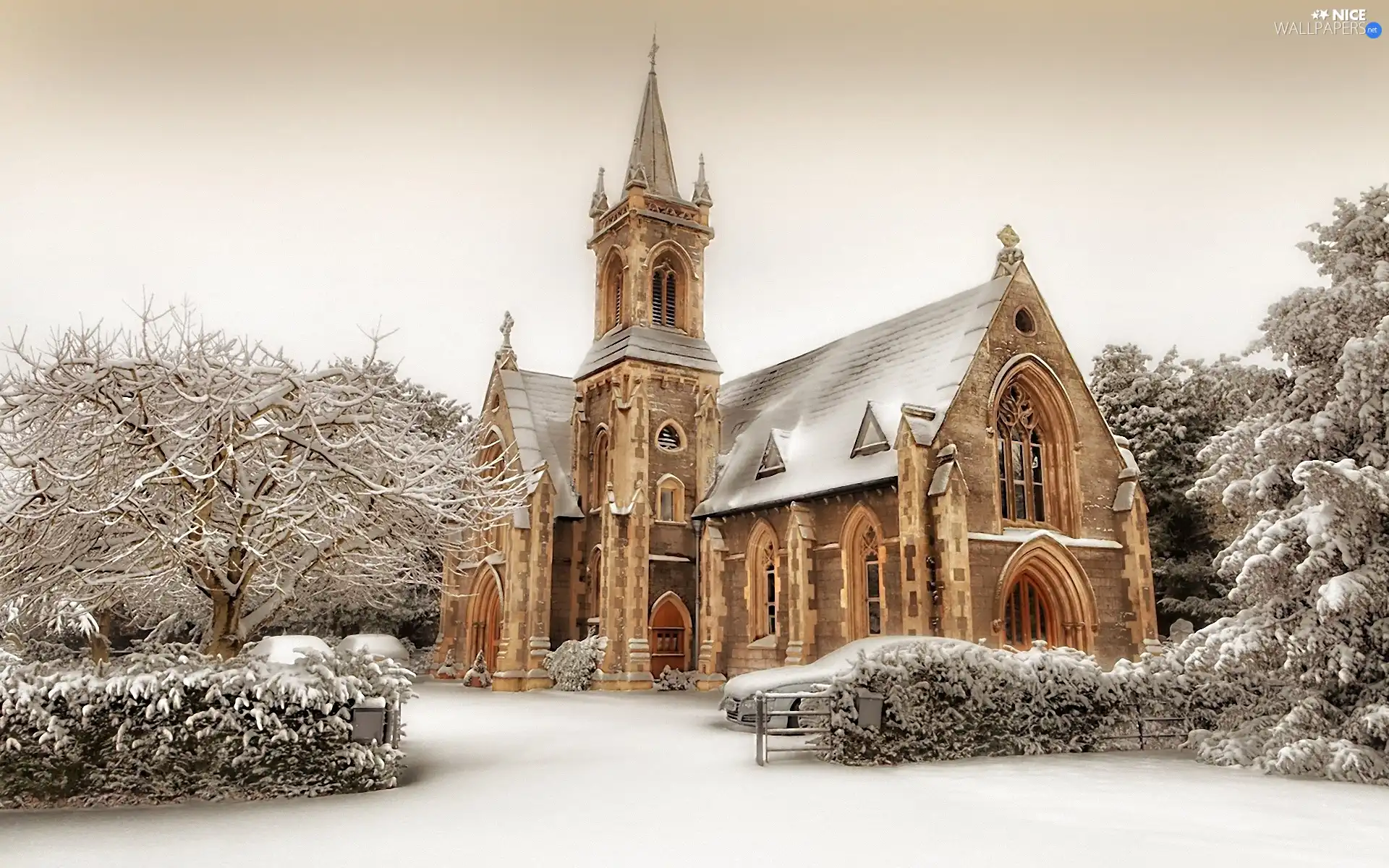 Church, winter