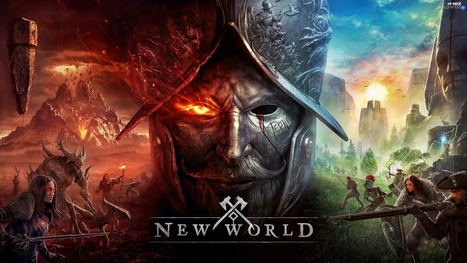 poster, game, New World