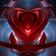 abstraction, Red, Heart