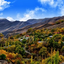 autumn, Mountains, colony