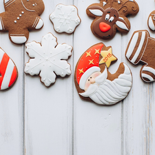 Gingerbread, White, boarding, Christmas