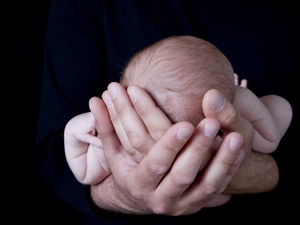 father, Baby, hands