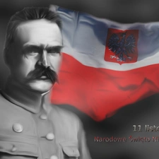 Poland, Jozef Pilsudski, flag