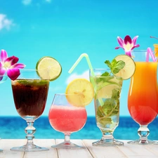 Fruits, color, drinks