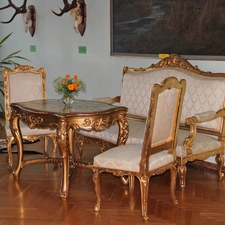 interior, Golden, furniture, The palace