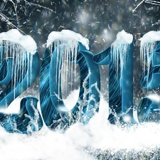 New Year, snow, icicle, 2015