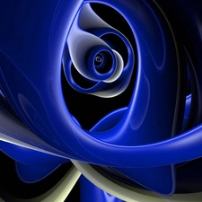 model, abstract, blue