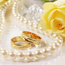Necklace, Pearl, Yellow Honda, rose, rings