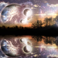 Sky, Universe, reflection