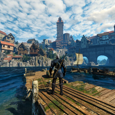 Geralt, The Witcher 3 Wild Hunt, Houses, The Witcher 3 Wild Hunt, game, Platform, Town