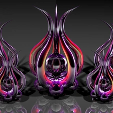 Vectorial, abstraction, 3D