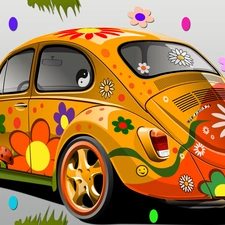 Volkswagen Beetle, Flowers