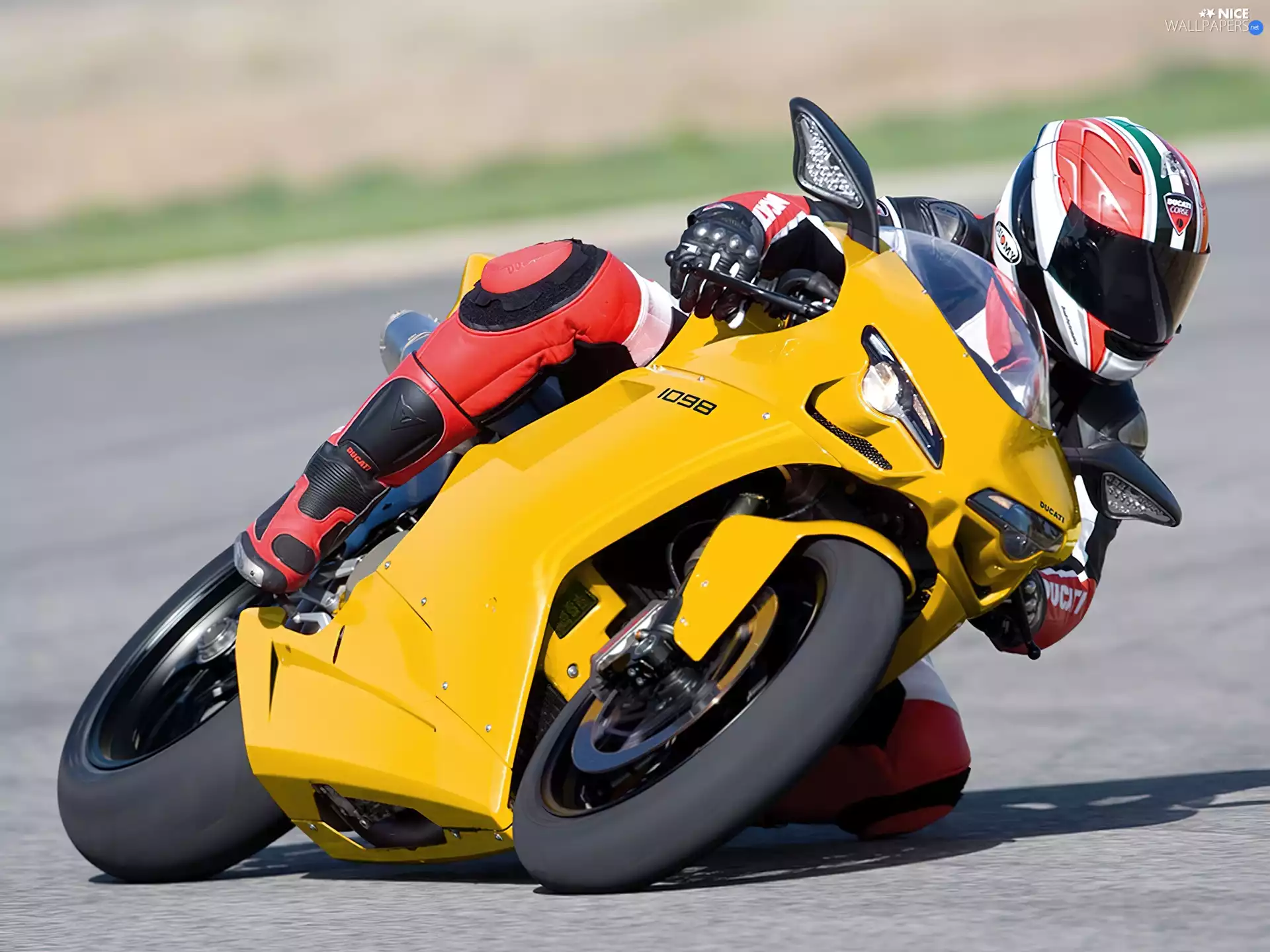 track, Yellow, Ducati 1098