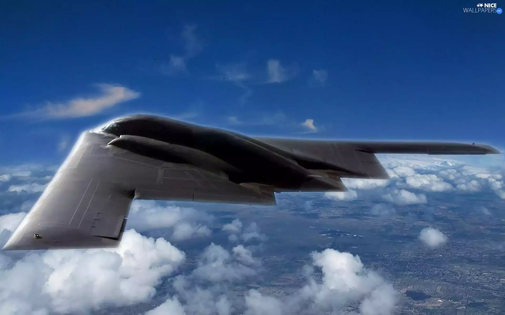 clouds, Boeing B-2 Spirit, by