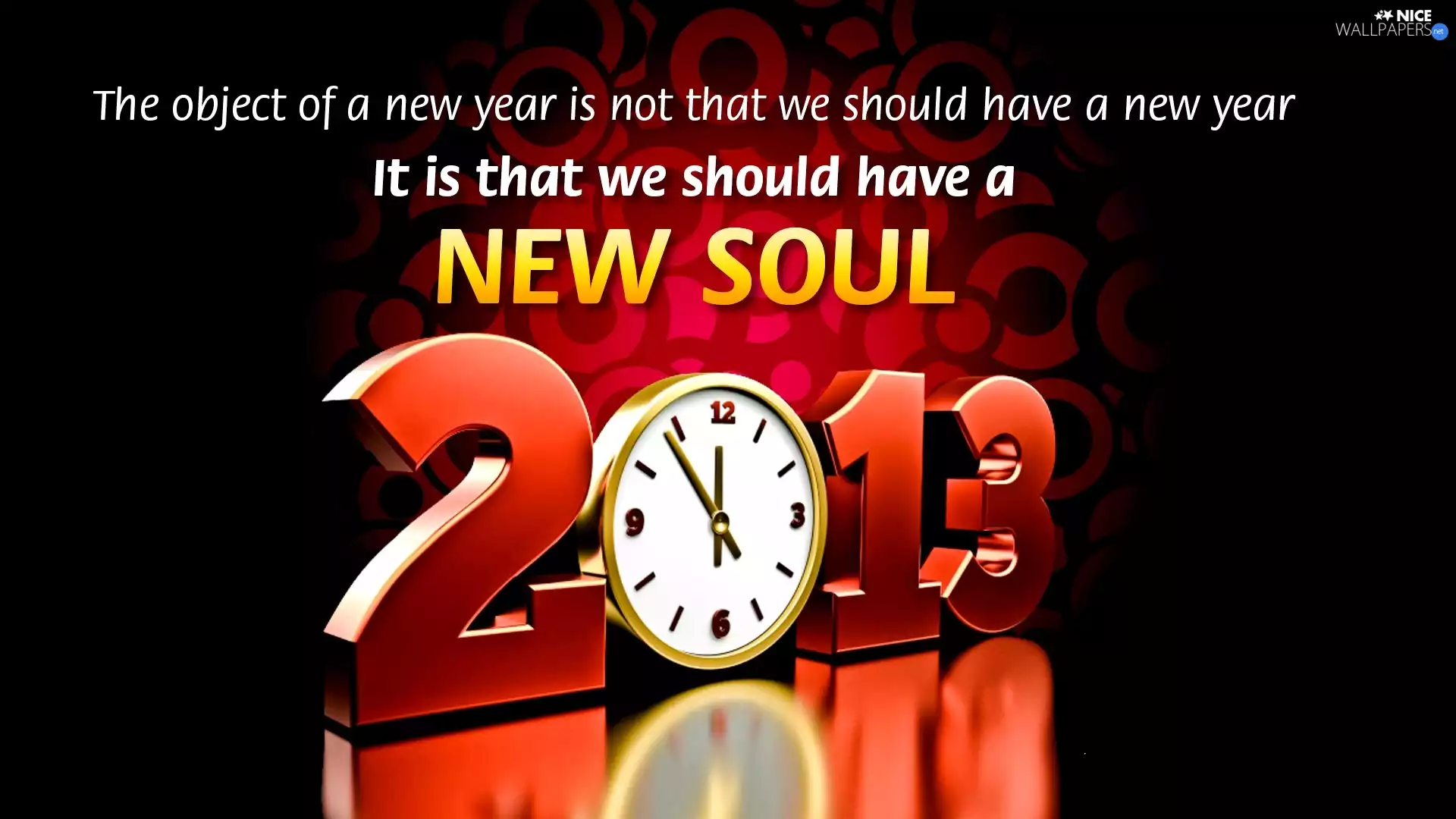 Clock, New Year, 2013