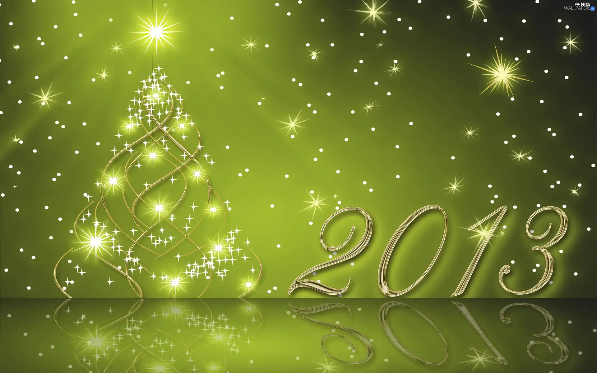 2013, graphics, New, year, christmas tree