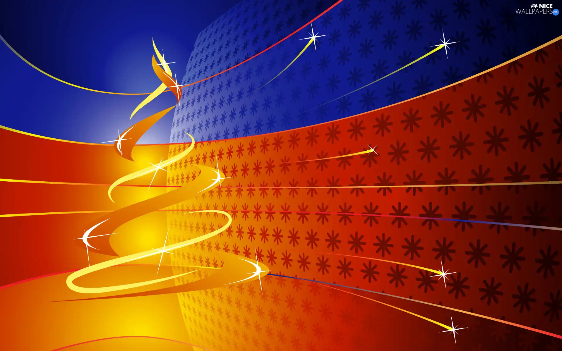 Stars, christmas tree, 3D