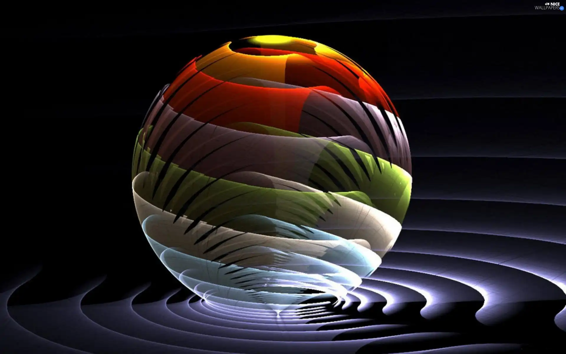 3D, Coloured, Orb