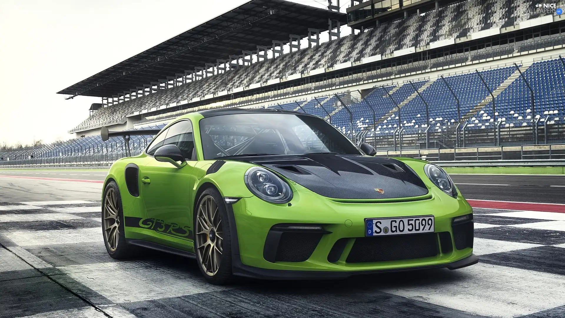 GT3, green ones, 2019, racecourse, RS, Porsche 911