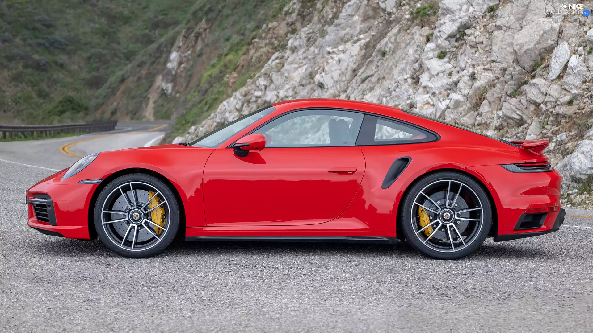 side, Red, Porsche 911 Turbo S