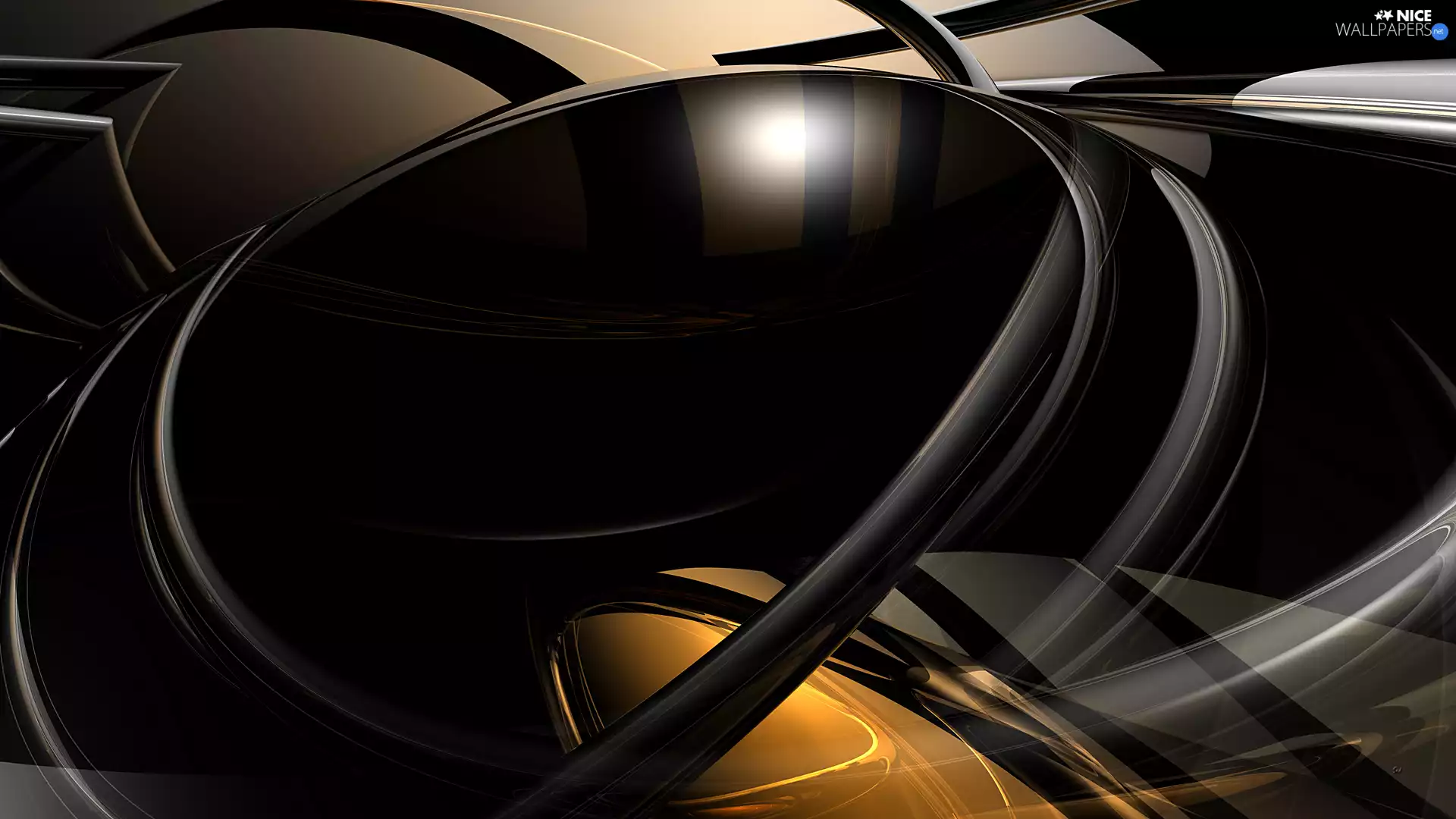 Black and yellow, abstraction