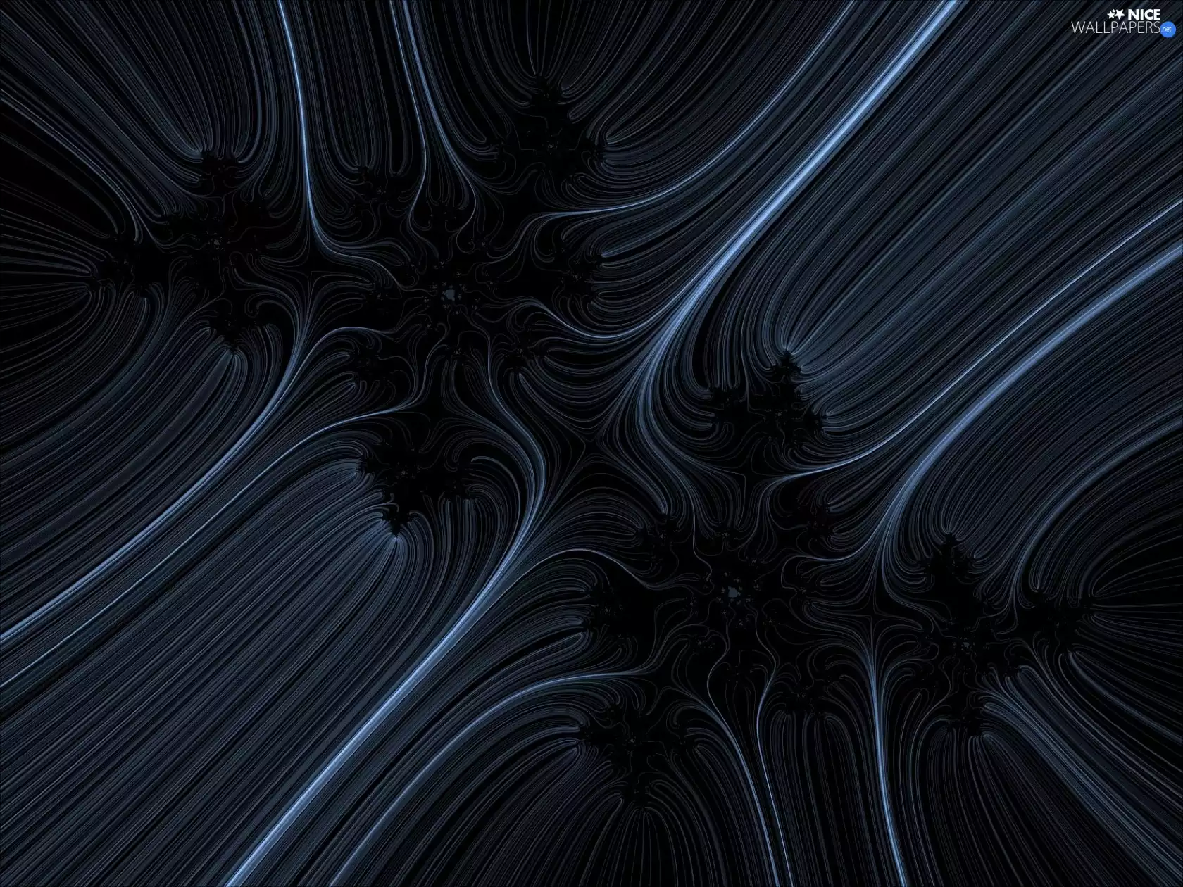 abstraction, black, Blue