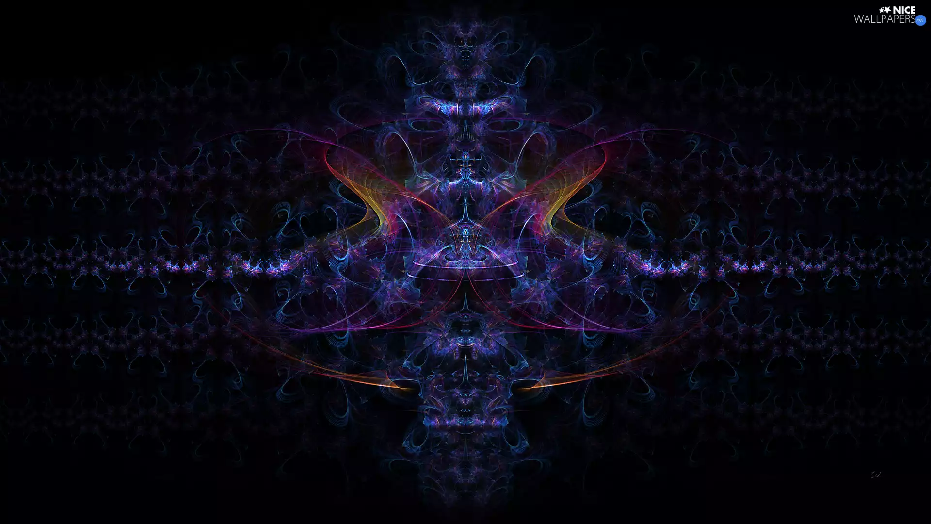 Dark Background, Blue, abstraction