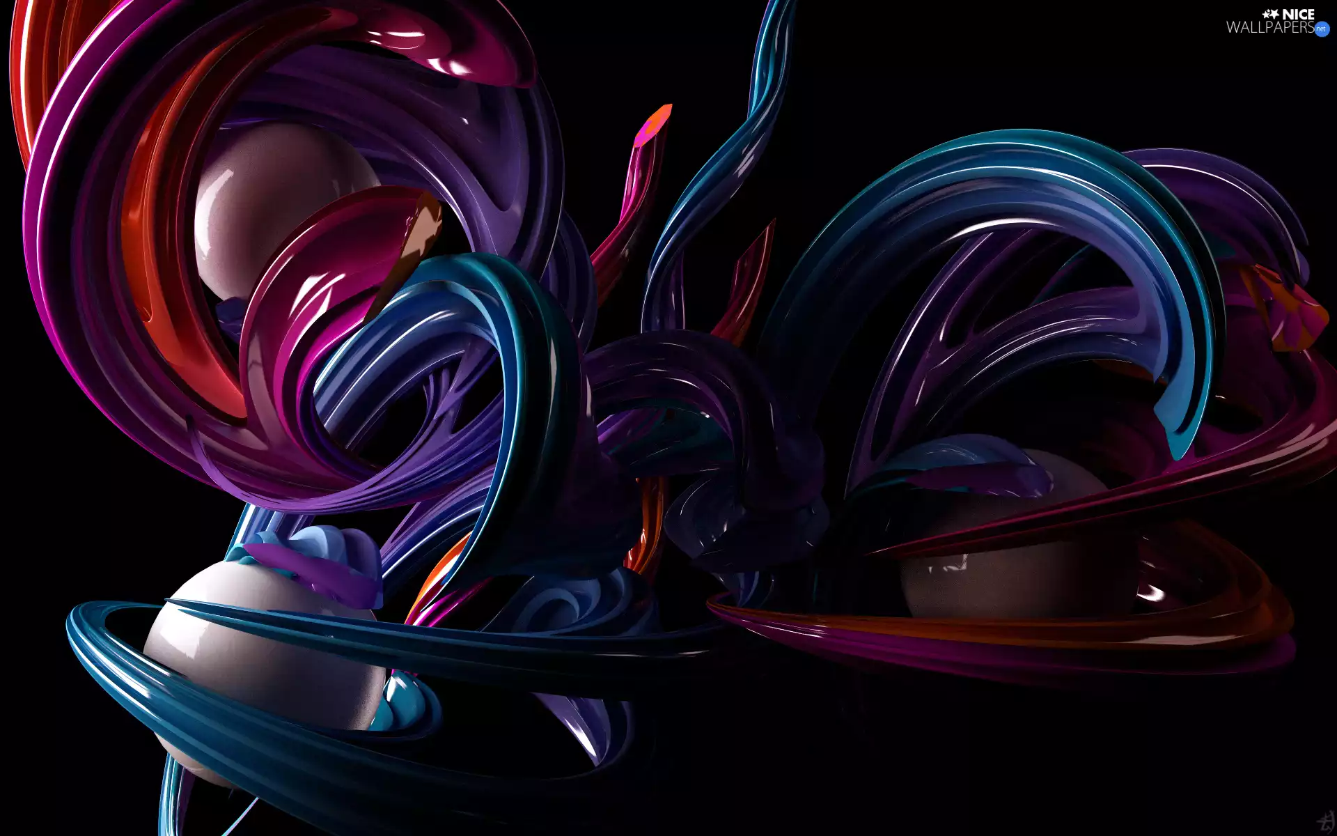 Purples, 3D Graphics, abstraction