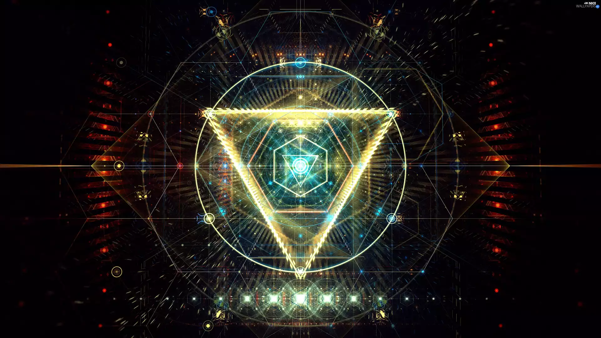 triangle, 3D Graphics, abstraction