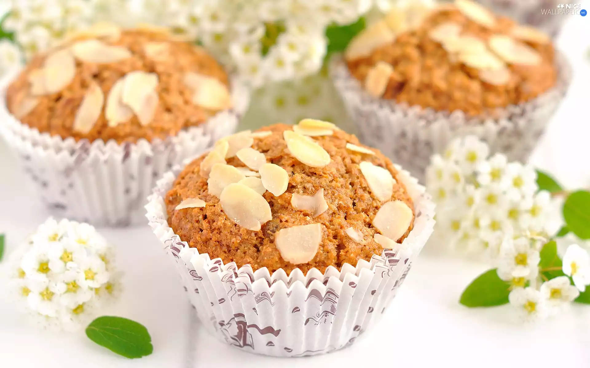 almond, muffins, Muffins