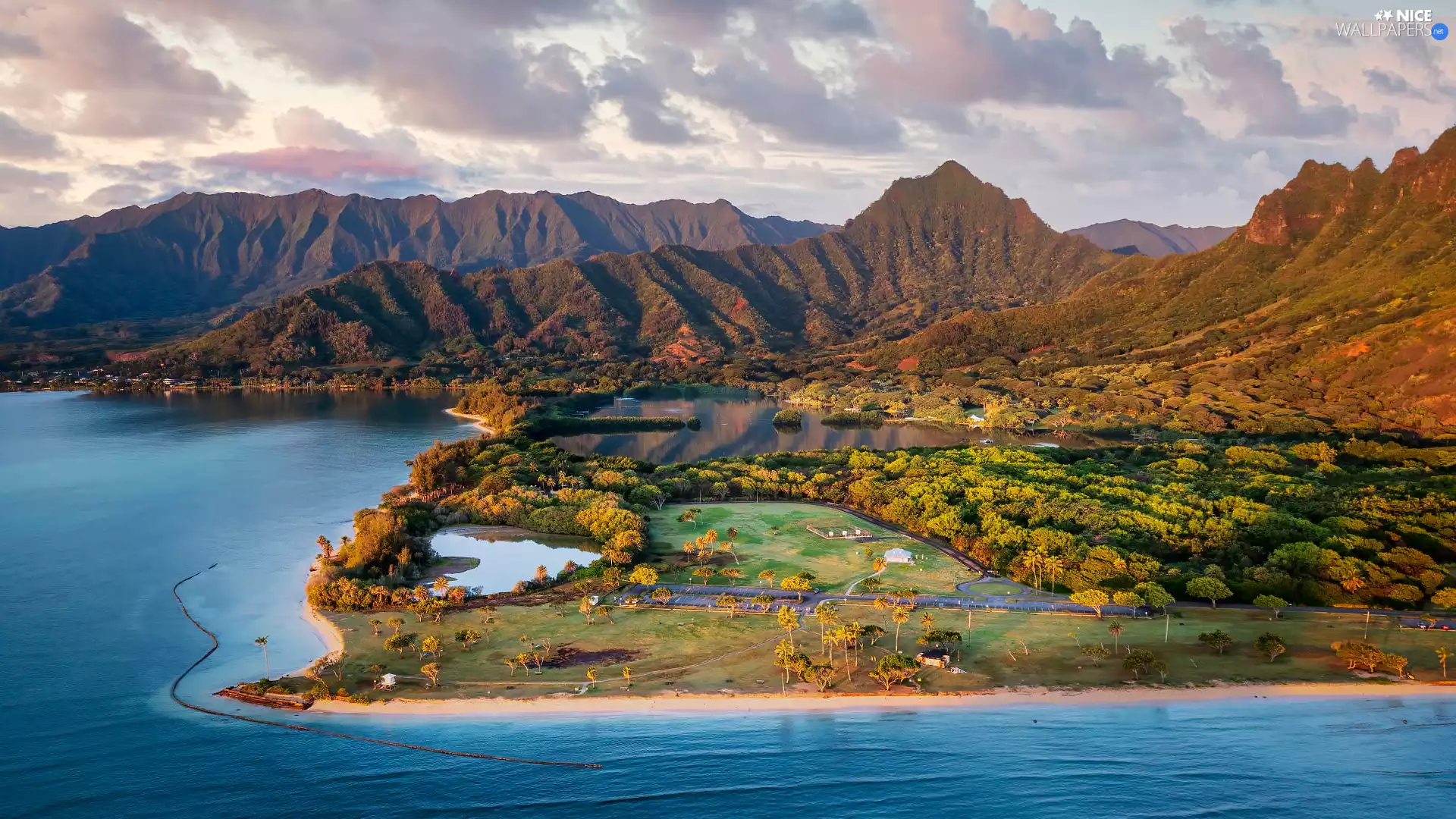 Aloha State Hawaje, The United States, sea, lakes, Mountains