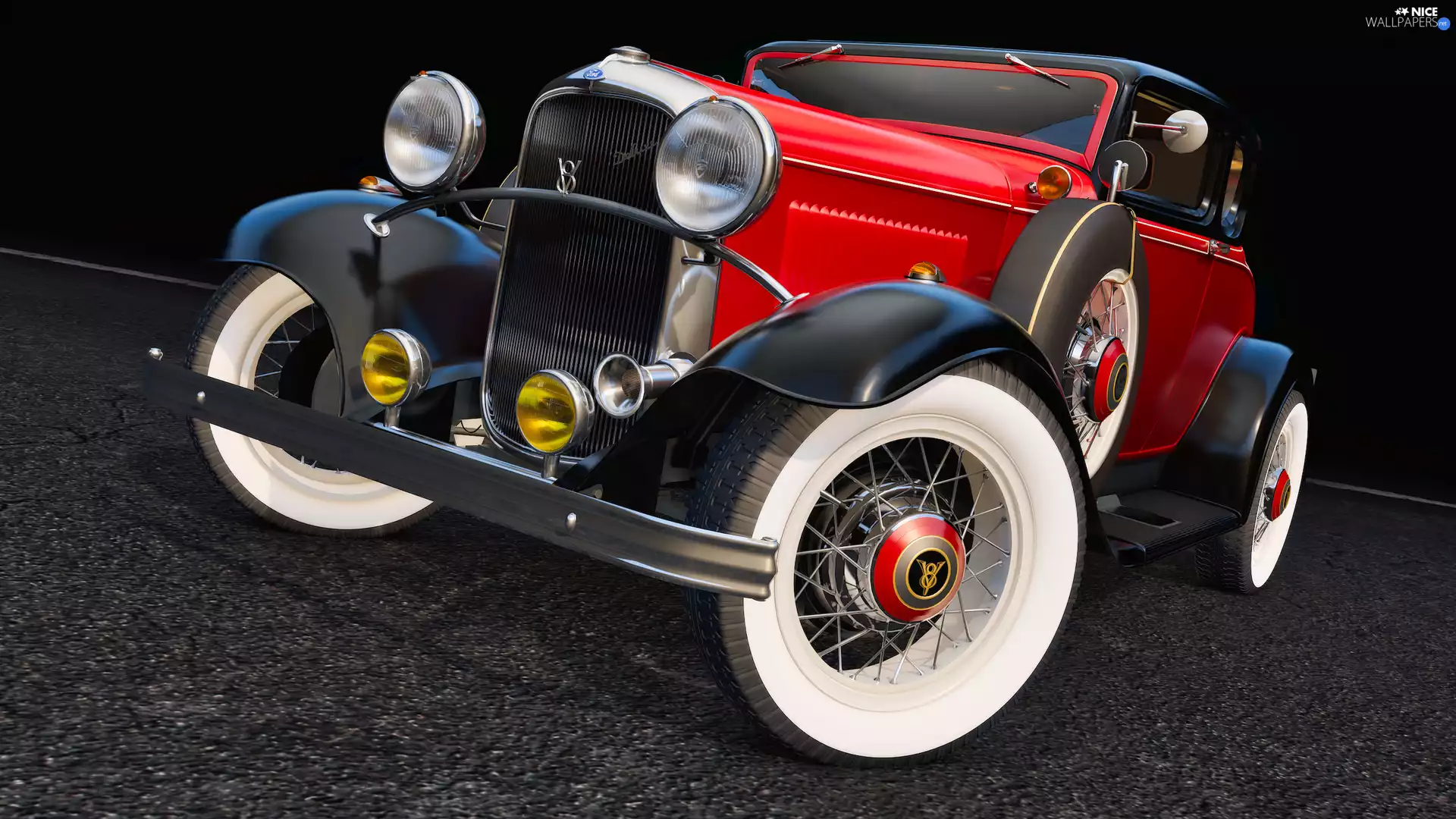 1932, antique, Ford Coupe Deluxe