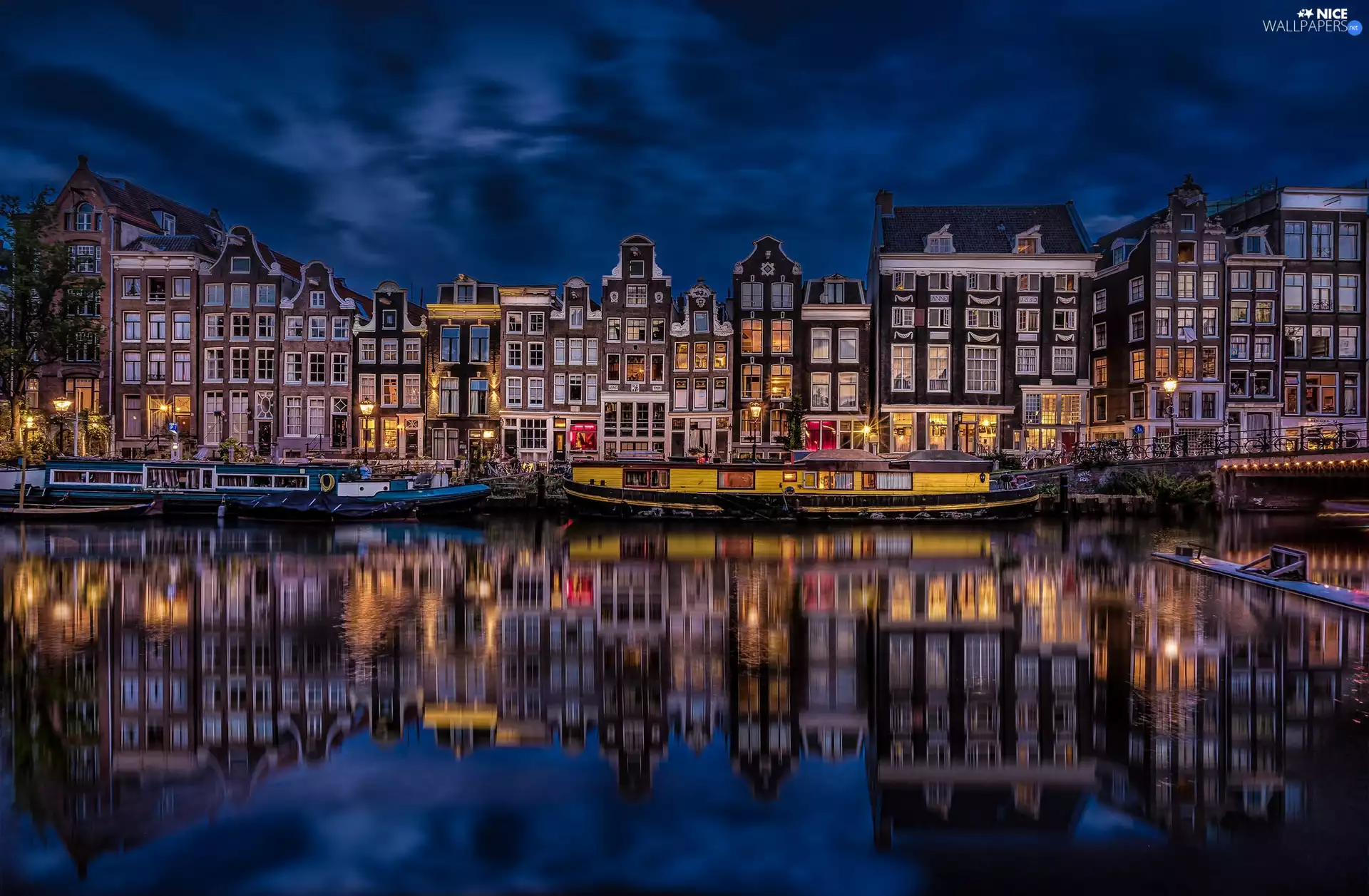 Netherlands, apartment house, Barges, Amsterdam