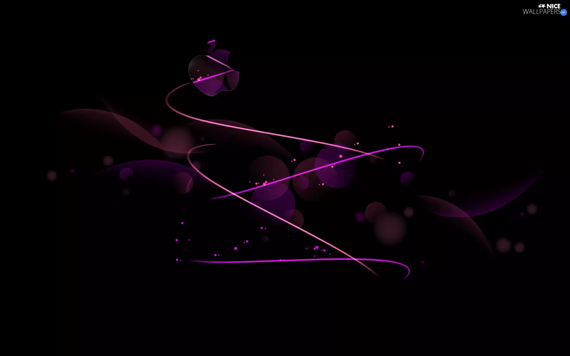 Apple, Black, background