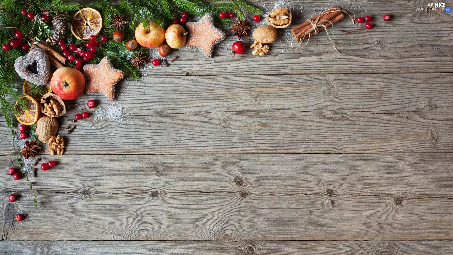 spruce, composition, Cookies, Twigs, Babes, boarding, apples, Christmas, Christmas, Cinnamon, anise